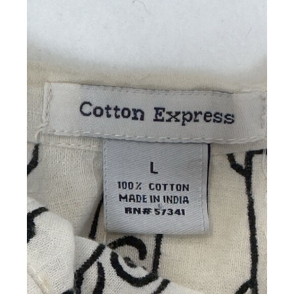 Cotton express Skirt Large Black And White Boho Gypsy Prairie Peasant Skirt - Picture 8 of 8